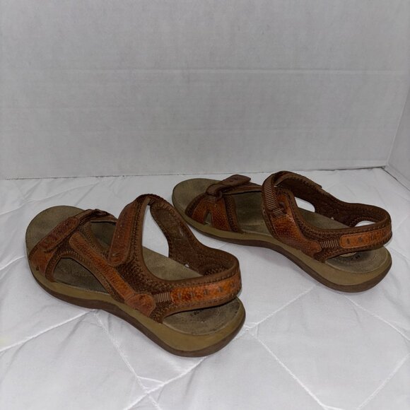 Earth spirit Cushion Womens 9 Adria II Brown Leather Sport Sandals Strap Comfort - Picture 8 of 15